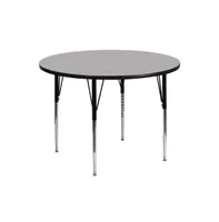 Emma+Oliver 42" Round Laminate Adjustable Activity Table