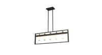 5-Lights Pendant Lamp with Iron Square Lamp Shade