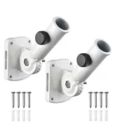 Yescom Adjustable Flag Pole Holder Wall Mount Bracket Aluminum Fit 1" Diameter 2 Pack