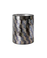 Whole Housewares Bathroom Wastebasket with Mosaic Glass Decoration