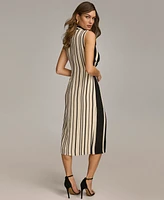 Donna Karan Women's Striped Side-Bar Midi Dress