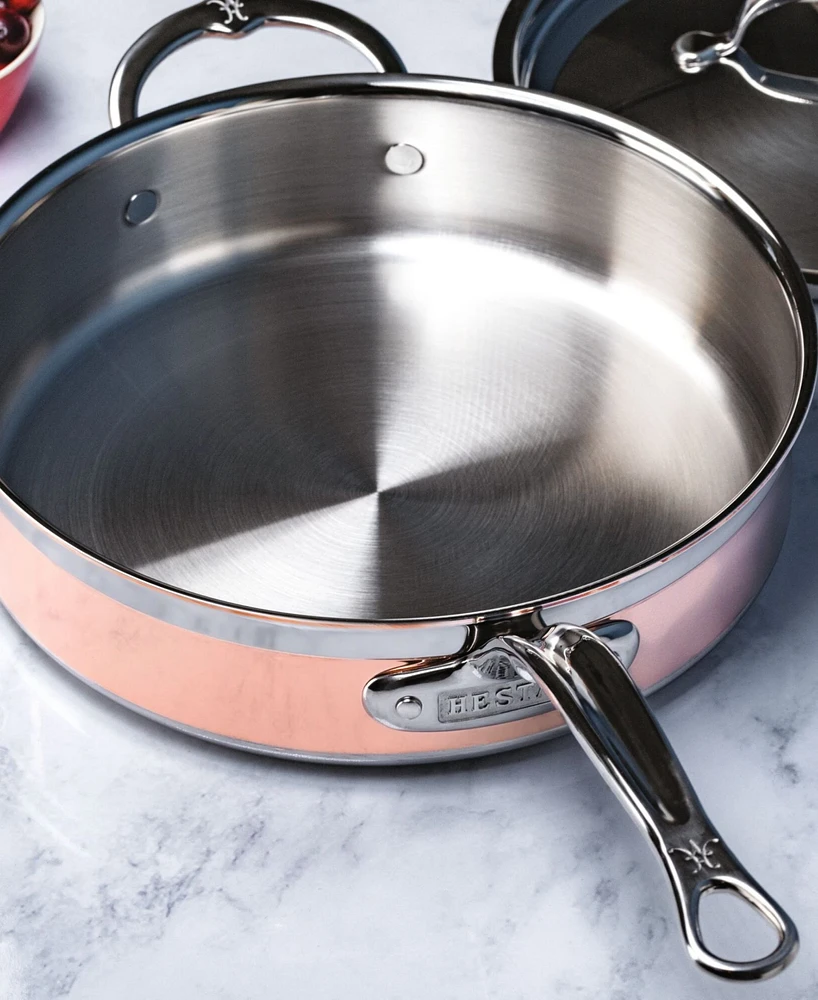 Hestan CopperBond Copper Induction 3.5-Quart Covered Saute with Helper Handle