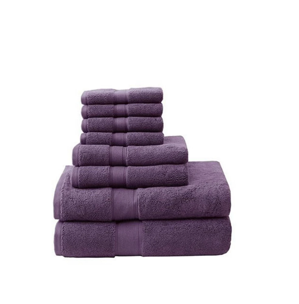Home Outfitters 800GSM Cotton 8 Piece Bath Towel Set , Absorbent, Bathroom Spa Towel, Luxury