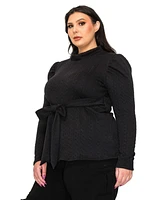 L I V D Plus Catriona Waist Tie Sweater