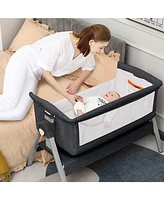 Portable Baby Bedside Sleeper with Adjustable Heights and Angle