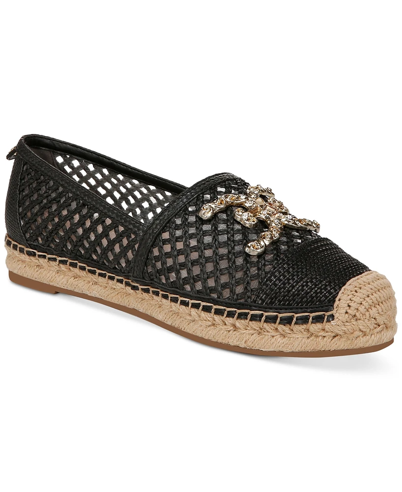 Sam Edelman Women's Khiara Emblem Embellished Espadrille Flats