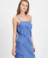 Lucy Paris Women's Daria Bias-Ruffled Maxi Slip Dress