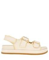 BCBGeneration Women's Beena Footbed Hook and Loop Flatform Sandals