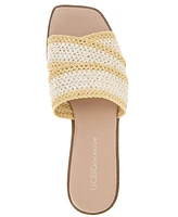 BCBGeneration Women's Lileen Slip-On Woven Raffia Flat Sandals