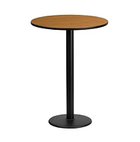 24" Round Laminate Table Top With 18" Bar Height Base