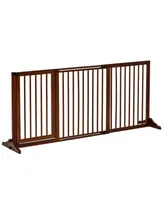 Paw Hut Adjustable Wooden Pet Gate for Doorway, Hall w/ Safety Barrier