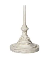 Traditional Vintage like Shabby Chic Floor Lamp Standing Base 60" Tall Antique White Washed Decor for Living Room Reading House Bedroom Family Home Of