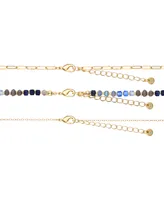 Unwritten Multi Color Bead Paperclip Necklace Set