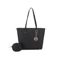 Mkf Collection Tansy Quilted Women s Tote Bag with Pouch by Mia K