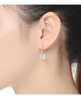 Stylish Modernized Solitaire Drop Earrings