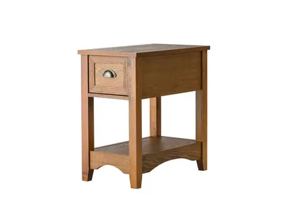 Contemporary Chair Side End Table Compact Table with Drawer Nightstand