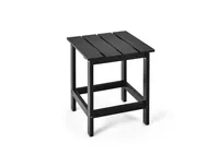 15 Inch Patio Square Wooden Slat End Side Coffee Table for Garden