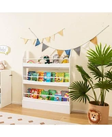 3-Tier Bookshelf with 2 Anti-Tipping Kits for Books and Magazines