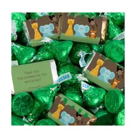 131 Pcs Jungle Safari Baby Shower Candy Party Favors Miniatures & Green Kisses (1.65 lbs, Approx. 131 Pcs)