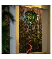 God Bless the Usa Solar Lit Burlap Balloon Spinner