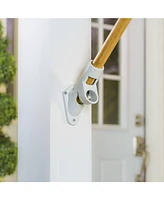 Evergreen Flag Two-Position Cast Iron White Flag Pole Bracket Flag Pole Hardware for The Home