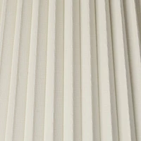 Set of 2 Pleated Empire Lamp Shades Ivory Large 10" Top x 17" Bottom x 14.75" High Spider with Replacement Harp and Finial Fitting - Spring crest