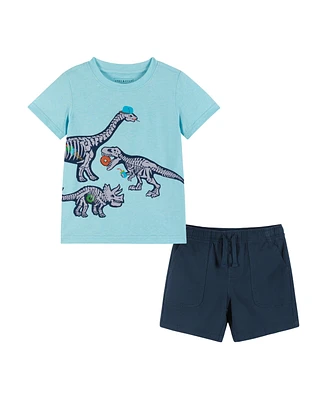 Toddler/Child Boys Dino Graphic Tee & Ripstop Shorts Set