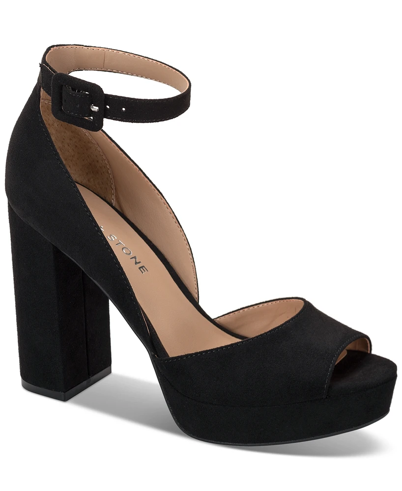 Sun + Stone Women's Reemaa Peep Toe Block Heel Platform Sandals, Created for Macy's