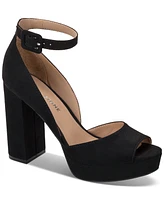 Sun + Stone Women's Reemaa Peep Toe Block Heel Platform Sandals