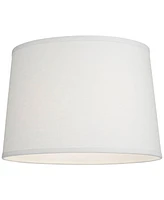 Hardback Tapered Drum Lamp Shade White Medium 14" Top x 16" Bottom x 11" High Spider with Replacement Harp and Finial Fitting - Springcrest