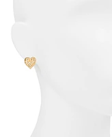 Patricia Nash Gold-Tone Filigree Heart Stud Earrings