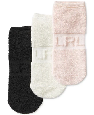 Lauren Ralph Lauren Women's 3-Pk. Reverse Terry Low-Cut Socks