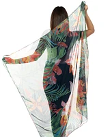 I.n.c. International Concepts Women's Jungle-Print Oversized Square Scarf, Created for Macy's