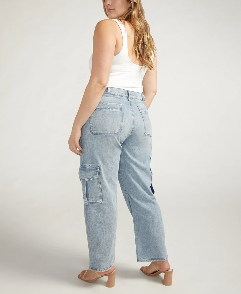 Silver Jeans Co. Plus Size Utility Cargo Jeans