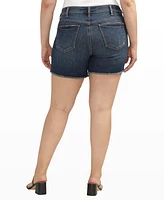 Silver Jeans Co. Plus Suki Luxe Stretch Mid Rise Curvy Fit Short