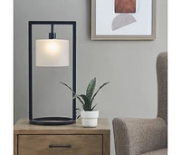 Kittery Metal Table Lamp With Glass Drum Shade