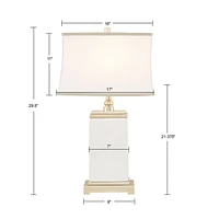 Colette Rectangular Ceramic Table Lamp
