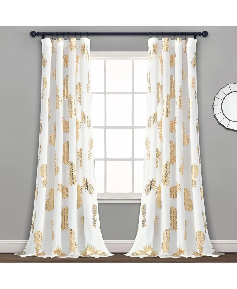 Pineapple Toss Window Curtain Panels