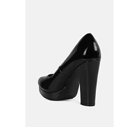 dixie patent faux leather pump sandals