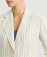 Lauren Ralph Women's Striped Cotton-Blend Blazer