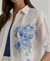 Lauren Ralph Lauren Women's Linen Floral Shirt