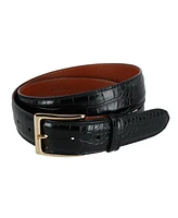 Trafalgar Men's Chance 35mm Mock Mini-African Alligator Embossed Italian Leather Belt