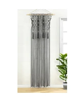 Lush Decor Boho Macrame Tassel Cotton Window Curtain/Room Divider/Wedding Backdrop/Wall