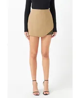 Women's Contrast Single Wrap Skort