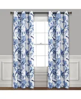 Farmhouse Bird And Flower Insulated Grommet Blackout Window Curtain Panels