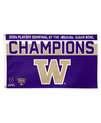 Wincraft Washington Huskies College Football Playoff 2024 Sugar Bowl Champions 3" x 5" One-Sided Deluxe Flag