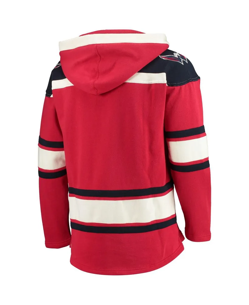 Men's '47 Brand Red Washington Capitals Superior Lacer Pullover Hoodie