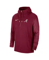 Men's Nike Crimson Alabama Crimson Tide 2023 Coach Half-Zip Hooded Jacket