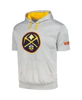 Men's Fanatics Silver Denver Nuggets Big and Tall Logo Pullover Hoodie