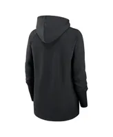 Women's Nike Black Las Vegas Raiders Asymmetrical Raglan Full-Zip Hoodie